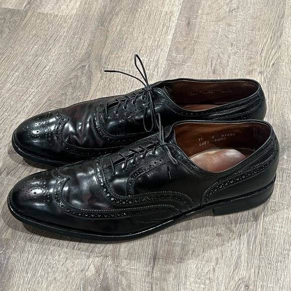 Allen Edmonds Size 14 Full Grain Black McAllister Oxford Wingtip Dress Shoe - Picture 6 of 13